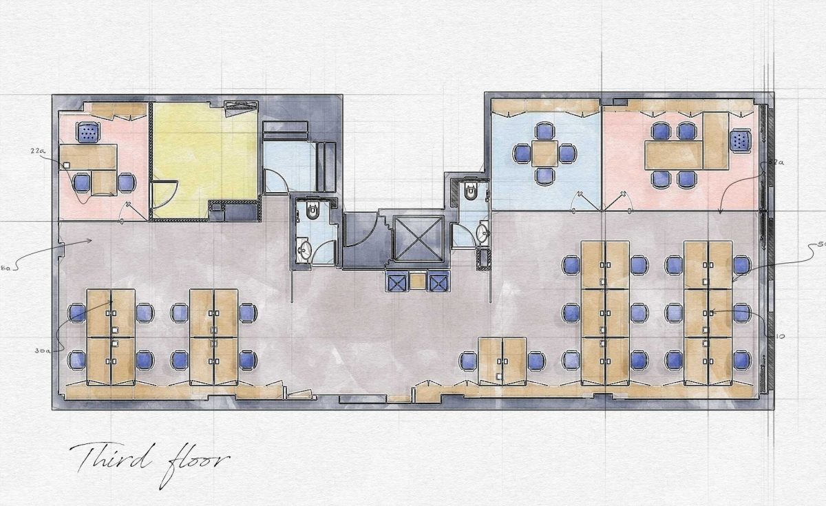 پلان طبقه سوم ساختمان آسه پلان طبقه سوم ساختمان آسه