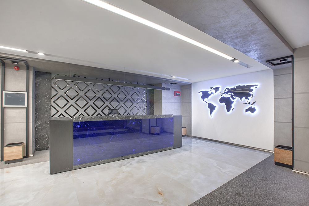 کانتر منشی با شیشه رنگی کانتر منشی با شیشه رنگی