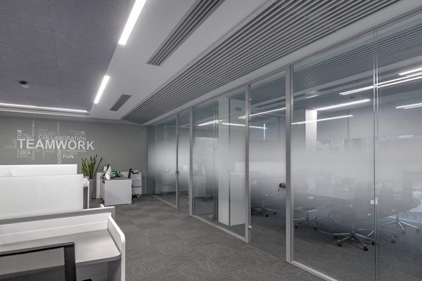 پارتیشن شیشه ایی تک جداره پادایران